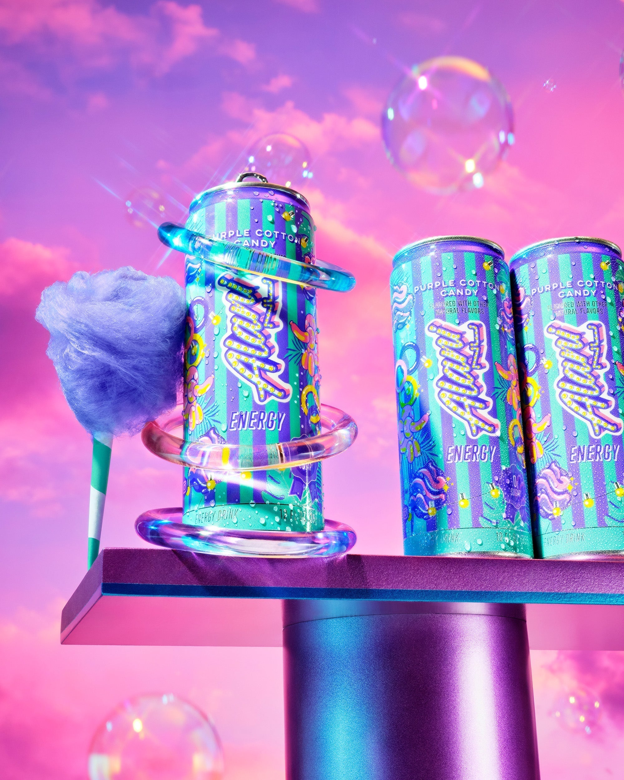 energy drink - purple cotton candy